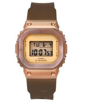 Reloj Casio G-Shock digital marrón con bisel chapado en iones y banda de resina de base biológica cuarzo GM-S5600UBR-5 200M para