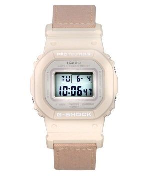 Reloj Casio G-Shock digital orgánico rosa con correa de tela de resina de base biológica y cuarzo GMD-S5600CT-4 200M para mujer