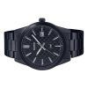 Reloj Casio estándar analógico de acero inoxidable chapado en iones negros con esfera negra y cuarzo MTP-VD03B-1A para hombre