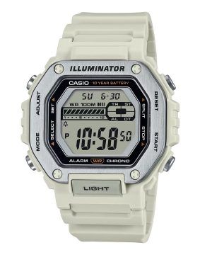 Reloj Casio Standard Digital de cuarzo con correa de resina blanca MWD-110H-8AV 100M para hombre