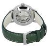 Zeppelin LZ129 Hindenburg Correa de cuero verde Corazón abierto Esfera blanca Reloj automático para hombre 80661N