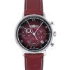 Zeppelin LZ129 Hindenburg Cronógrafo Correa de cuero vegano Esfera roja Solar 80862N Reloj para hombre