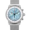 Zeppelin LZ14 Reloj cronógrafo marino de acero inoxidable con esfera azul hielo y cuarzo 8886M3 para hombre