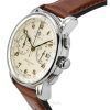 Reloj Zeppelin Mediterranee cronógrafo con correa de cuero y esfera beige de cuarzo 96705 para hombre