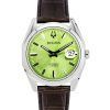 Reloj Bulova Surveyor con correa de cuero y esfera verde automático 96B427 para hombre