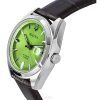 Reloj Bulova Surveyor con correa de cuero y esfera verde automático 96B427 para hombre