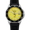 Bulova Marine Star Correa de silicona negra Esfera amarilla Reloj de cuarzo Precisionist Diver's 200M 96B431 para hombre