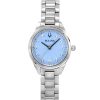 Reloj para mujer Bulova Sutton Diamond Accents de acero inoxidable con esfera azul claro y cuarzo 96P250