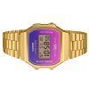 Reloj unisex Casio Vintage digital en tono dorado con pulsera de acero inoxidable y cuarzo A168WERG-2A