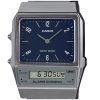 Casio Vintage Analógico Digital Doble Hora Pulsera de Acero Inoxidable Esfera Azul Cuarzo AQ-800EB-2A Reloj Unisex