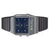 Casio Vintage Analógico Digital Doble Hora Pulsera de Acero Inoxidable Esfera Azul Cuarzo AQ-800EB-2A Reloj Unisex