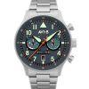 AVI-8 Hawker Hurricane Carey Dual Time Gutersloh Acero inoxidable esfera azul AV-4088-22 Reloj para hombre