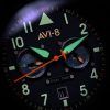 AVI-8 Hawker Hurricane Carey Dual Time Gutersloh Acero inoxidable esfera azul AV-4088-22 Reloj para hombre