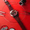 AVI-8 Dambuster Gibson Dual Time Chronograph Airfix Edition Hazard Red Dial AV-4107-04 Reloj para hombre