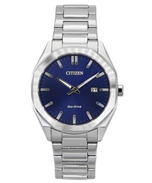 Reloj para hombre Citizen Eco-Drive de acero inoxidable con esfera azul oscuro BM7600-81L 100M