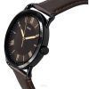 Reloj Fossil Copeland de cuarzo con correa de cuero marrón y esfera negra FS5666 para hombre