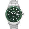 Reloj para hombre Fossil Blue Dive de acero inoxidable con esfera verde y cuarzo FS6033 100M