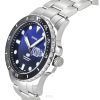 Reloj para hombre Fossil Blue Dive de acero inoxidable con esfera negra y azul de cuarzo FS6038 100M