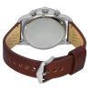 Reloj Fossil Sport Tourer cronógrafo con correa de cuero marrón y esfera color crema de cuarzo FS6042 para hombre