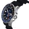 Reloj para hombre Fossil Blue GMT con correa de silicona y esfera de rayos de sol en negro y azul FS6049 100M