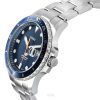 Reloj para hombre Fossil Blue Dive de acero inoxidable con esfera azul y cuarzo FS6050 100M