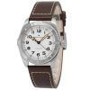 Reloj Hamilton Khaki Field Expedition con correa de cuero y esfera blanca automático H70225510 100M para hombre