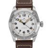 Reloj Hamilton Khaki Field Expedition con correa de cuero y esfera blanca automático H70225510 100M para hombre