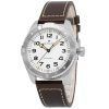 Reloj Hamilton Khaki Field Expedition con correa de cuero y esfera blanca automático H70315510 100M para hombre