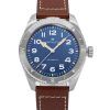 Reloj Hamilton Khaki Field Expedition con correa de cuero y esfera azul automático H70315540 100M para hombre