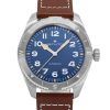 Reloj Hamilton Khaki Field Expedition con correa de cuero y esfera azul automático H70315540 100M para hombre