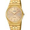 Reloj unisex Casio analógico estándar en tono dorado, acero inoxidable, esfera dorada y cuarzo MTP-B145G-9AV