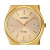 Reloj unisex Casio analógico estándar en tono dorado, acero inoxidable, esfera dorada y cuarzo MTP-B145G-9AV