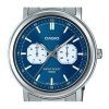 Reloj Casio estándar analógico de acero inoxidable con esfera azul y cuarzo MTP-E335D-2E1V para hombre