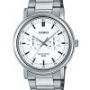 Reloj Casio estándar analógico de acero inoxidable con esfera blanca y cuarzo MTP-E335D-7EV para hombre