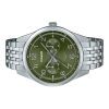 Reloj Casio estándar analógico de acero inoxidable con esfera verde y cuarzo MTP-E340D-3AV para hombre