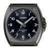 Reloj Casio estándar analógico de acero inoxidable chapado en iones negros con esfera negra y cuarzo MTP-E730B-1AV para hombre