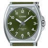 Reloj Casio MTP-E730C-3AV de cuarzo con esfera verde y correa de tela analógica estándar para hombre