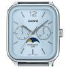 Reloj para hombre Casio analógico estándar con fase lunar de acero inoxidable y esfera azul bebé de cuarzo MTP-M305D-2AV