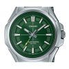 Reloj Casio estándar analógico de acero inoxidable con esfera verde Solar MTP-RS100D-3AV para hombre