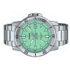 Reloj Casio estándar analógico de acero inoxidable con esfera verde menta y cuarzo MTP-VD01D-3E1V para hombre