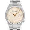 Reloj Citizen Tsuyosa automático con esfera beige de acero inoxidable NJ0151-88W para hombre