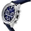 Reloj para hombre Seiko Spirit cronógrafo con correa de cuero y esfera azul de cuarzo SBTR019 100M