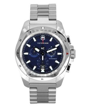 Victorinox Swiss Army INOX Cronógrafo Acero inoxidable Esfera azul Cuarzo Diver's 241985 200M Reloj para hombre