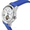 Reloj Bulova Marine Star con correa de silicona y esfera de nácar automático 96L324 100M para mujer