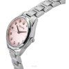 Reloj de cuarzo Bulova Sutton de acero inoxidable con detalles de diamantes y esfera rosa 96P249 para mujer