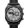 AVI-8 Hawker Hunter Cronógrafo retrógrado Correa de caucho negra táctica Reloj de cuarzo con esfera gris AV-4052-R1 para hombre