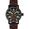 Reloj para hombre AVI-8 Dambuster Chadwick Meca-Quartz con correa de piel de color negro carbón y esfera negra AV-4113-03