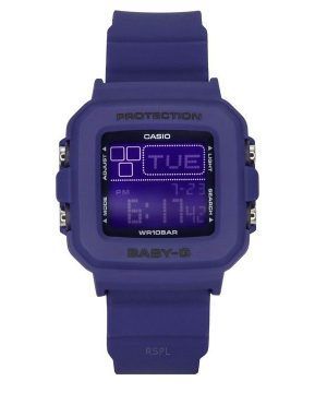 Reloj Casio Baby-G Plus Digital 30.º aniversario con correa de resina azul de cuarzo BGD-10K-2 100M para mujer con soporte espec