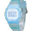 Reloj Casio Baby-G Digital Summer Jelly transparente con correa de resina azul claro cuarzo BGD-565SJ-2 100M para mujer