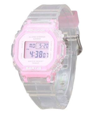 Reloj Casio Baby-G Digital Summer Jelly transparente con correa de resina rosa, cuarzo BGD-565SJ-7 100M para mujer